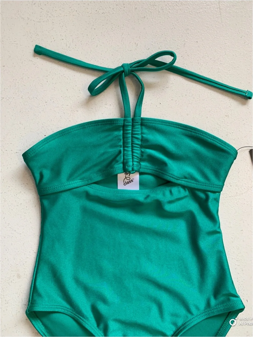 Art Class Girls Green Cutout One Piece Swimsuit Size Small (6/7) NWT Beach Swim